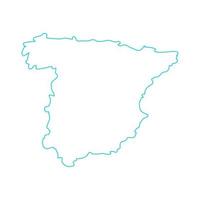 Spain map on white background vector