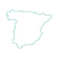 Spain map on white background vector