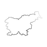 Slovenia map on white background vector