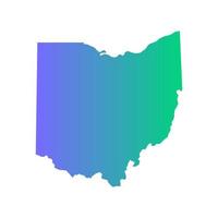 Ohio map on white background vector