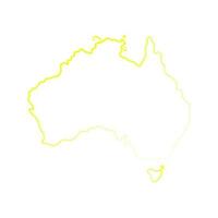 mapa de australia sobre fondo blanco vector