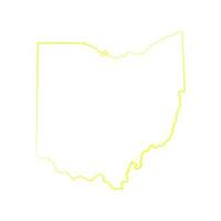 Ohio map on white background vector