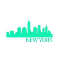 New york skyline on white background vector