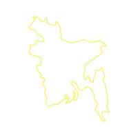 Bangladesh map on white background vector