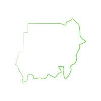 Sudan map on white background vector