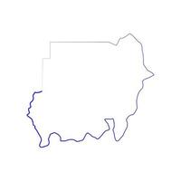 Sudan map on white background vector