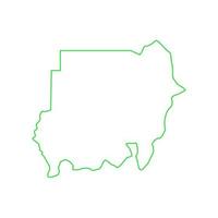 Sudan map on white background vector