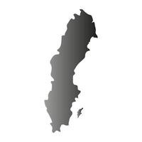 Sweden map on white background vector