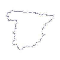 Spain map on white background vector