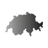 Switzerland map on white background vector