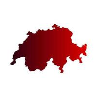 Switzerland map on white background vector