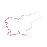 Slovenia map on white background vector