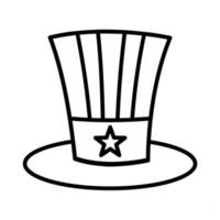 Uncle Sam Hat Icon Line Style... vector