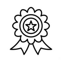 icono de insignia de estados unidos en estilo de línea vector