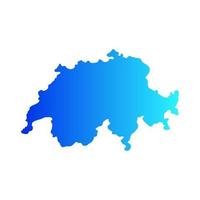 Switzerland map on white background vector