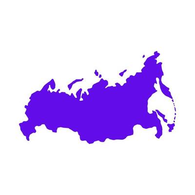 Russia map on white background