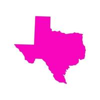 Texas map on white background vector