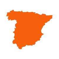 Spain map on white background vector