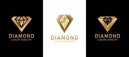 golden diamond luxury jewelry logo collection