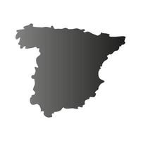 mapa de españa sobre fondo blanco vector