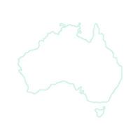 Australia map on white background vector