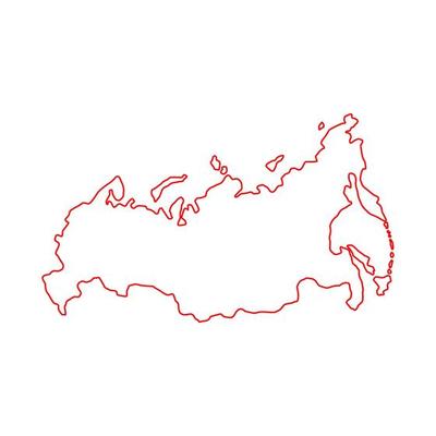 Russia map on white background