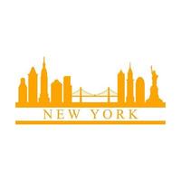 New york skyline on white background vector