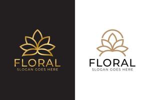 beauty lotus and spa flower symbol, can be used beauty product, nature massage symbol icon design vector