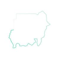 Sudan map on white background vector