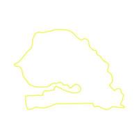 Senegal map on white background vector