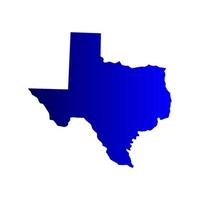 Texas map on white background vector