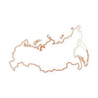 mapa de rusia sobre fondo blanco vector