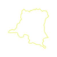 Congo map on white background vector