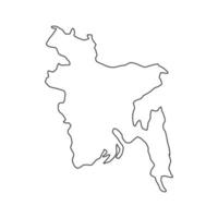 Bangladesh map on white background vector