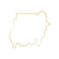 Sudan map on white background vector