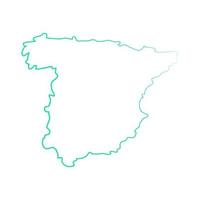 Spain map on white background vector