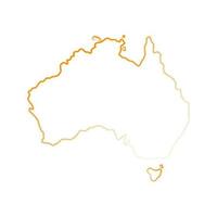 Australia map on white background vector