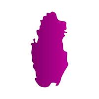 Qatar map on white background vector