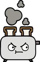 cute cartoon of a toaster vector