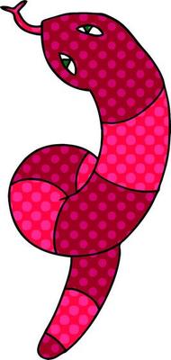 cartoon of a long snake