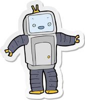 sticker of a cartoon robot vector