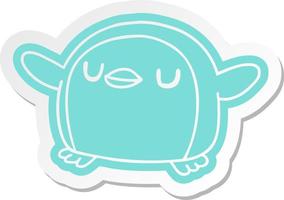 cartoon sticker kawaii of a cute penguin vector