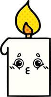 comic book style cartoon lit candle vector