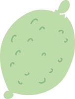 quirky hand drawn cartoon lime vector