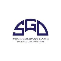 SGD letter logo creative design with vector graphic