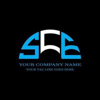 SCE letter logo creative design with vector graphic