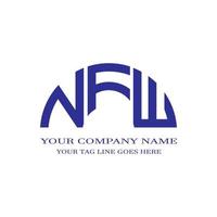 NFW letter logo creative design with vector graphic