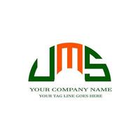 UMS letter logo creative design with vector graphic