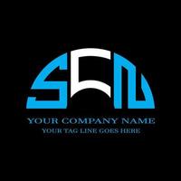 SCN letter logo creative design with vector graphic