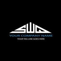 diseño creativo del logotipo de la letra swq con gráfico vectorial vector